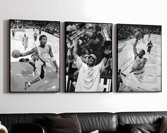 Kobe Bryant Retro Basketball Art Print Bundle (Digital Download)