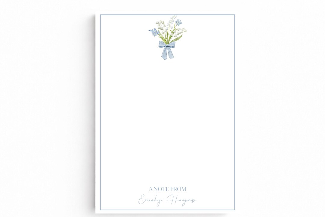 Personalized Notepad Floral Bouquet | Custom Name Notes Pad | Aesthetic ...
