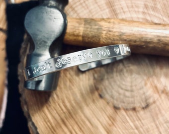 Dream smp inspired. I don’t deserve you, you deserve the world... bangle bracelet gift