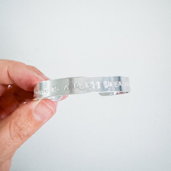 Heaven is a place on earth with you - Lana Del Rey Quote Bangle