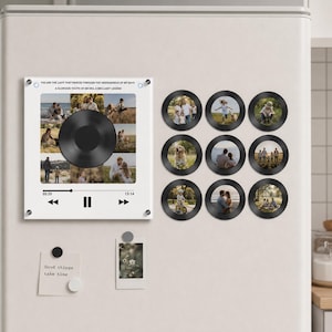 Anpassad fotospeldosa, personlig skivomslagsspelare, vinylmagneter