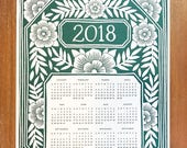 HALF PRICE Katharine Watson 2018 Letterpress Calendar