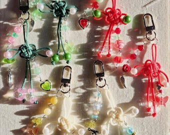 Handgemachte personalisierte chinesische Good Luck Knoten Zubehör Taschenanhänger