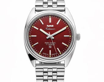 Vintage HMT Kohinoor Mechanical Watch | Wine Red Dial, Indian Heritage