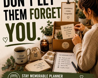 Planificador Stay Memorable / Guía de fidelización de clientes y visibilidad del fabricante (PDF digital)