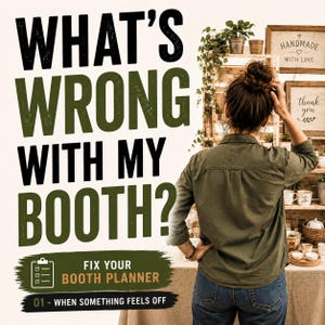 Craft Booth Layout Workbook | When Something Feels Off | Craft Show Booth Planner | Vendor Display & Layout Guide PDF