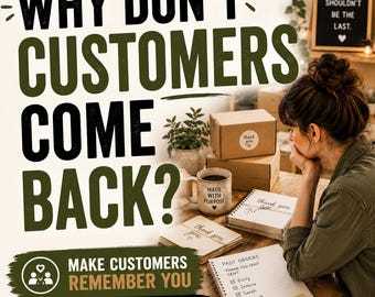 Cómo lograr que tus clientes te recuerden / Guía visual para creadores, vendedores de puestos de artesanía y pequeñas empresas creativas (PDF digital)