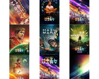 Póster de Project Hail Mary, póster de película, lámina moderna para pared en lienzo, decoración minimalista para el hogar, decoración para la sala de estar.