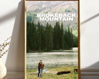 Brokeback Mountain Poster, Movie Poster, Modern Canvas Wall Art Print, Minimalist Home Decor, Living Room Decor