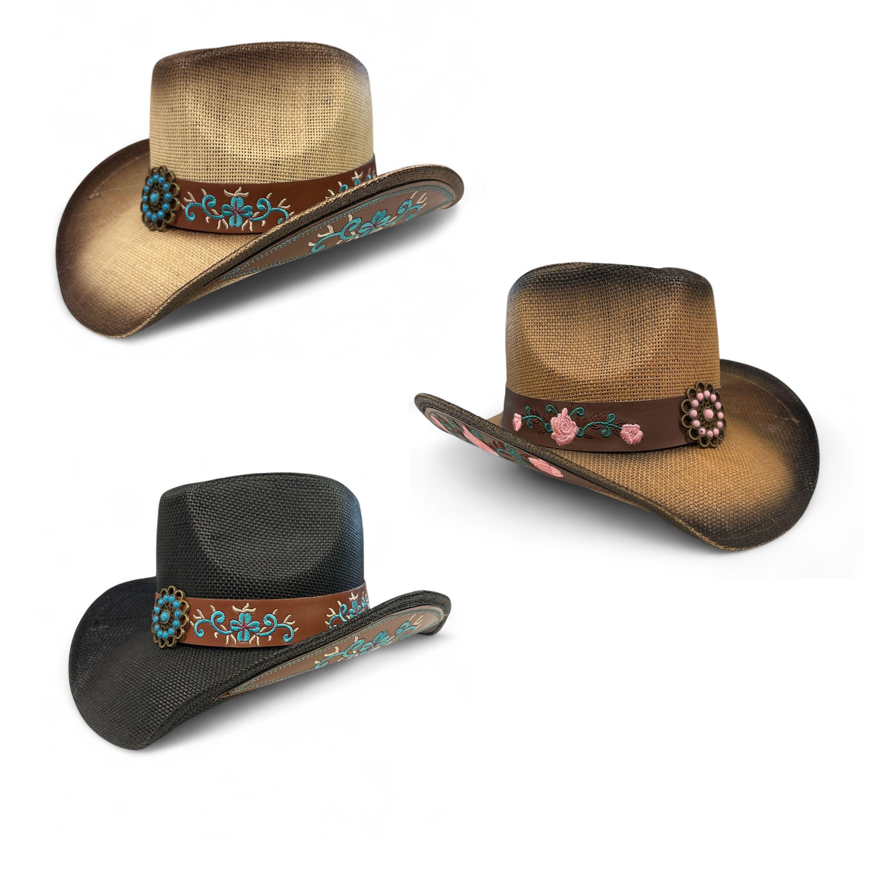 Cowboy Hat Women Teal - Etsy