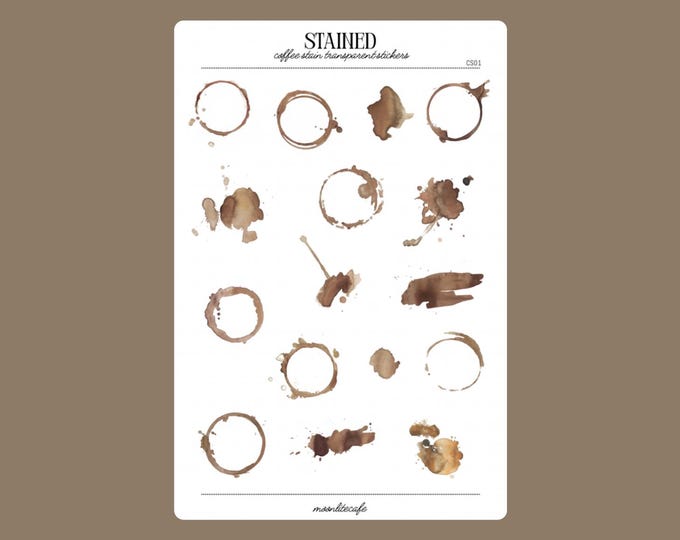 Stained Coffee Sticker Sheet