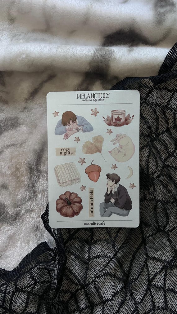 Melancholy | Autumn Boy Sticker Sheet
