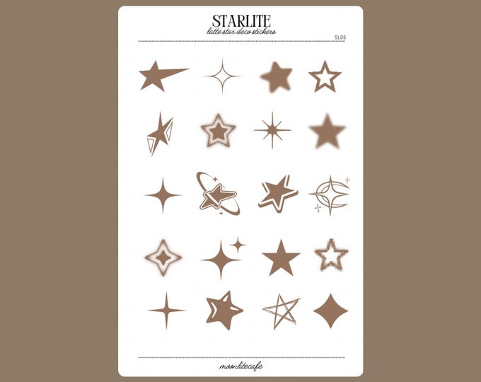 Starlite: Latte Stars (Transparent)