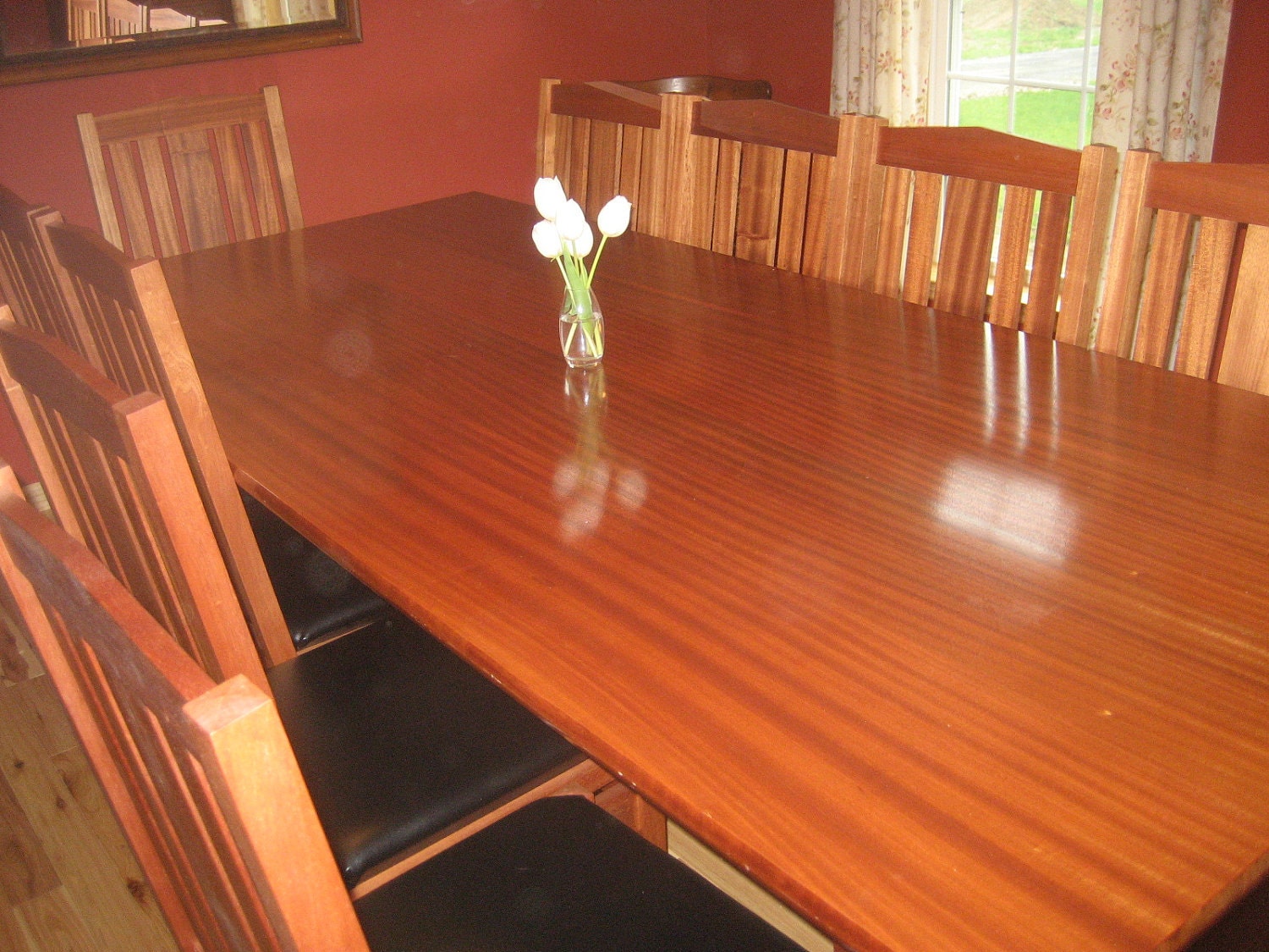 Custom mahogany dining table and chair set Etsy