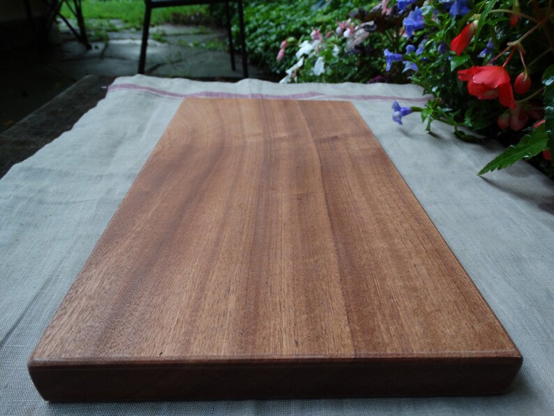 Mahogany Cutting Board Natural Wood Cutting Board Etsy