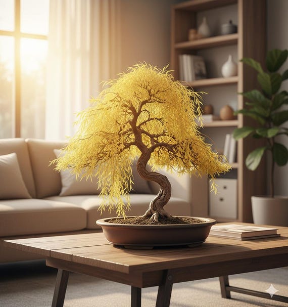 5 Golden Weeping Willow Cuttings | Fast-growing for Bonsai, Living