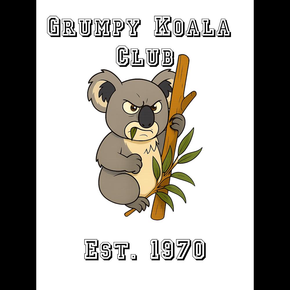 Grumpy Koala Cartoon Logo – Funny Aussie Animal Design (digital ...