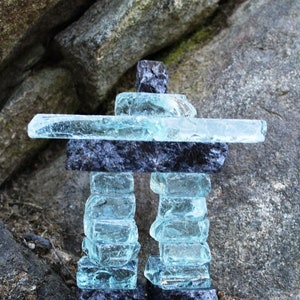 inukshuk granit verre clair