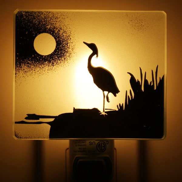 Nightlight heron night light veilleuse heron cabin