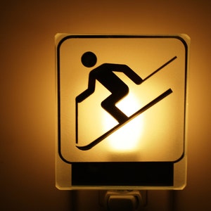 Alpin Skiing night Light/ Veilleuse ski alpin