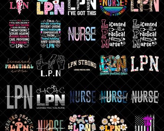 Licensed Practical Nurse PNG Bundle, LPN Sublimation Designs for Nurses, Practical Nursing Digital Download, Nurse Life PNG Clipart
