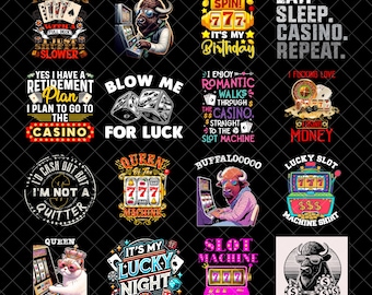Casino Png Bundle, Gambling Quote Bundle Png, Poker quotes Png, Jackpot Vibes, Bluffing Png, Casino Shirt Png, Casino playing card Png
