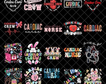 Cardiac Crew Png, Nurse Png, Vintage Nurse Png, Nurse Life Png, Leopard Lettering, Sublimation, PNG Sublimation Design, Digital PNG