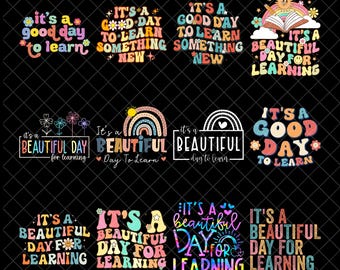 It's a Good Day to Learn Cut File Png Bundle - First Day of School, Hello Preschool, Back to School T-Shirt Design for Cricut