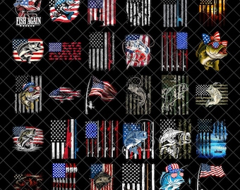 America Fish Flag Png, Fish American Flag Png, Fishing Png, Retro America Png, 4th Of July PNG, Patriotic Png, Keepin'it reel, Hooker png