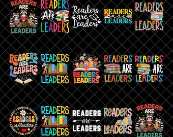 Readers are Leaders Png Bundle, Book Lover Png, Coquette Teacher Png, Coquette Bow Png, Reading Png, Librarian shirt Png, Digital Download