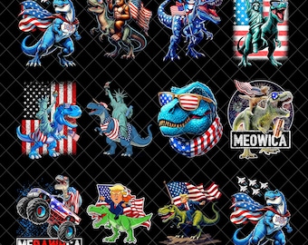 4th of July T-Rex png sublimation design download, 4th of July png, USA T-Rex png, USA animal png ,sublimate designs download