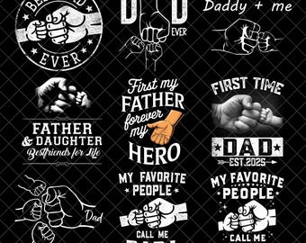 Fist Bump Dad and Kid Png Bundle, Dad The Man The Myth The Legend Png, Father's Day Png, Father Png, Dad Png, Gift for Dad, Fathers Day Gift