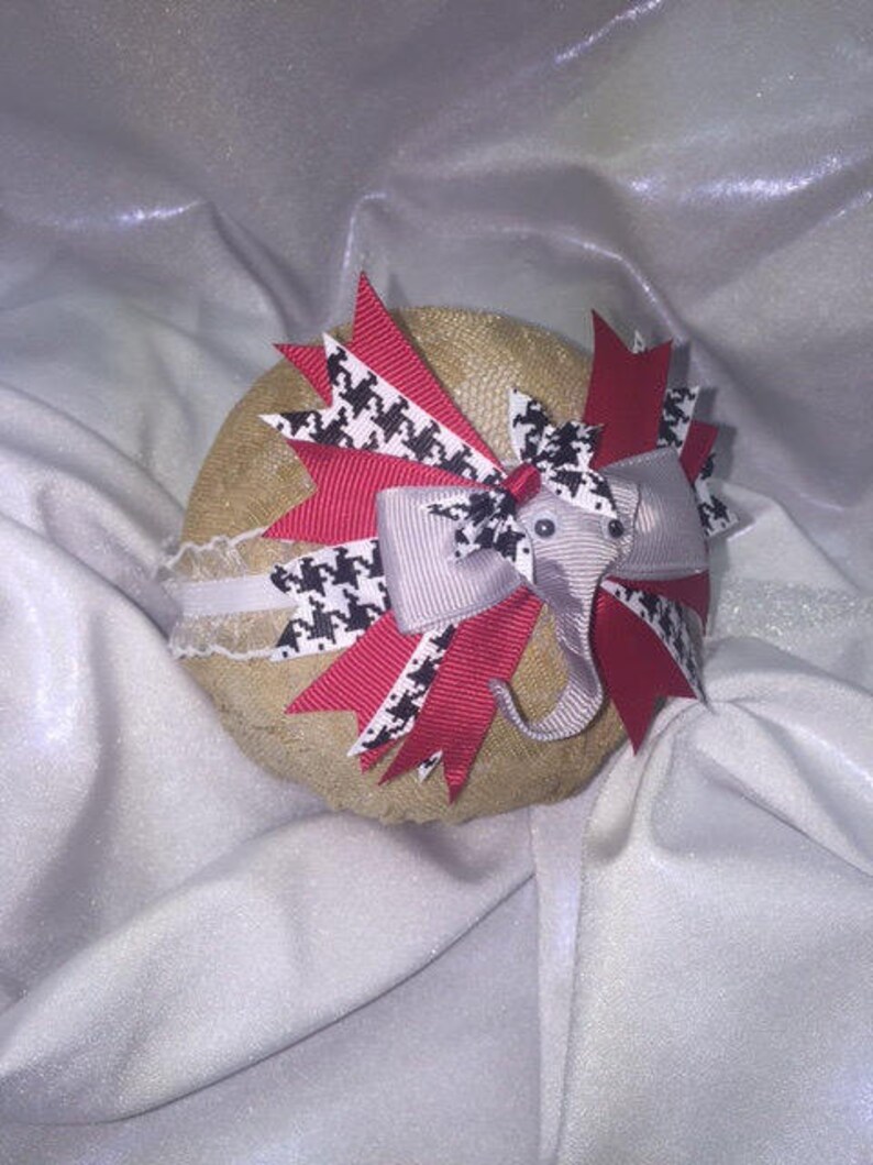 Newborn baby headband Ready to ship Crimson Tide Bama University of Alabama Roll Tide Newborn College football headband Knitted Hat bonnet