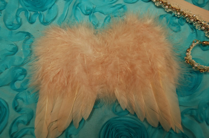 Newborn Photo Prop Angel Wings WITH elastic straps Beautiful Ready to ship Cream feather Gender Neutral Newborn baby Ivory
