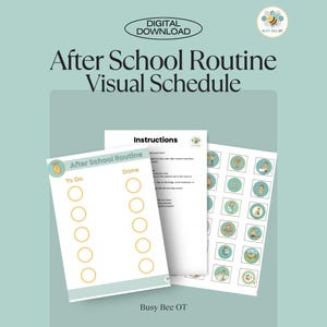 Horario de rutina extraescolar para niños / Horario visual imprimible / Autismo TDAH / Recurso de terapia ocupacional