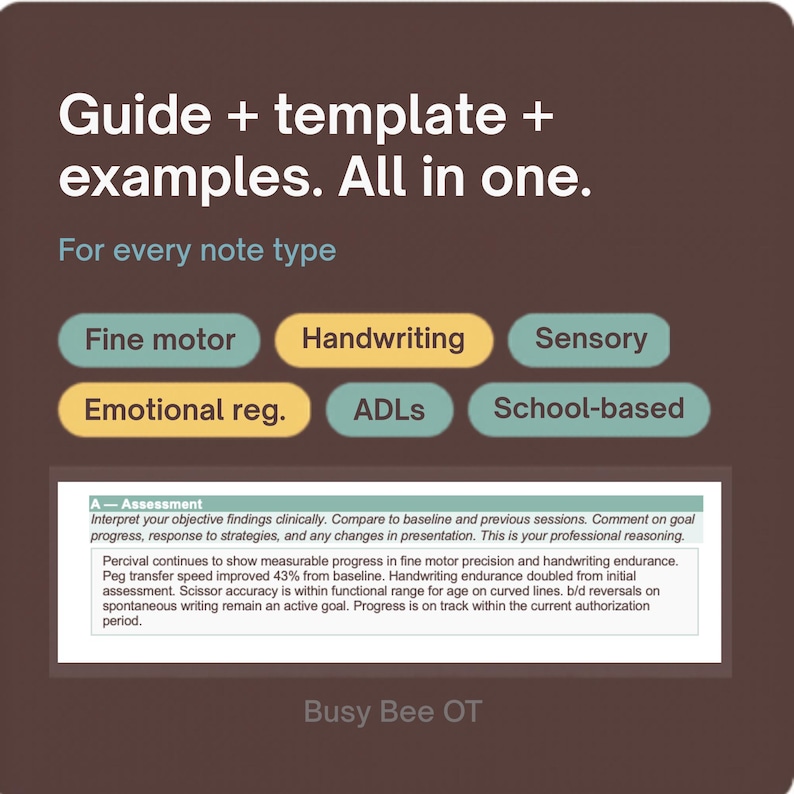 OT Progress Note Templates SOAP DARP Discharge Summary Editable for New ...