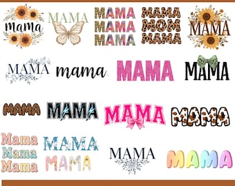Trendy Mama PNG Bundle, Mothers Day Design, Popular Mom Sublimation for Print tshirt designs