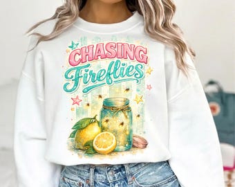 Fireflies Summer Night Sublimation PNG, Southern Country Shirt Design Digital Download