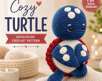 Patriotic Turtle Crochet Pattern, USA Plush American Flag Amigurumi (PDF Pattern), Gift for kids