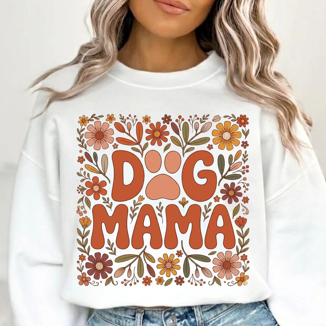 Boho Dog Mama Floral PNG Lover Mom Life Shirt Sublimation Printable ...