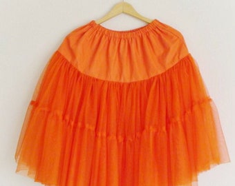 Orange Petticoat Underskirt Big Volume