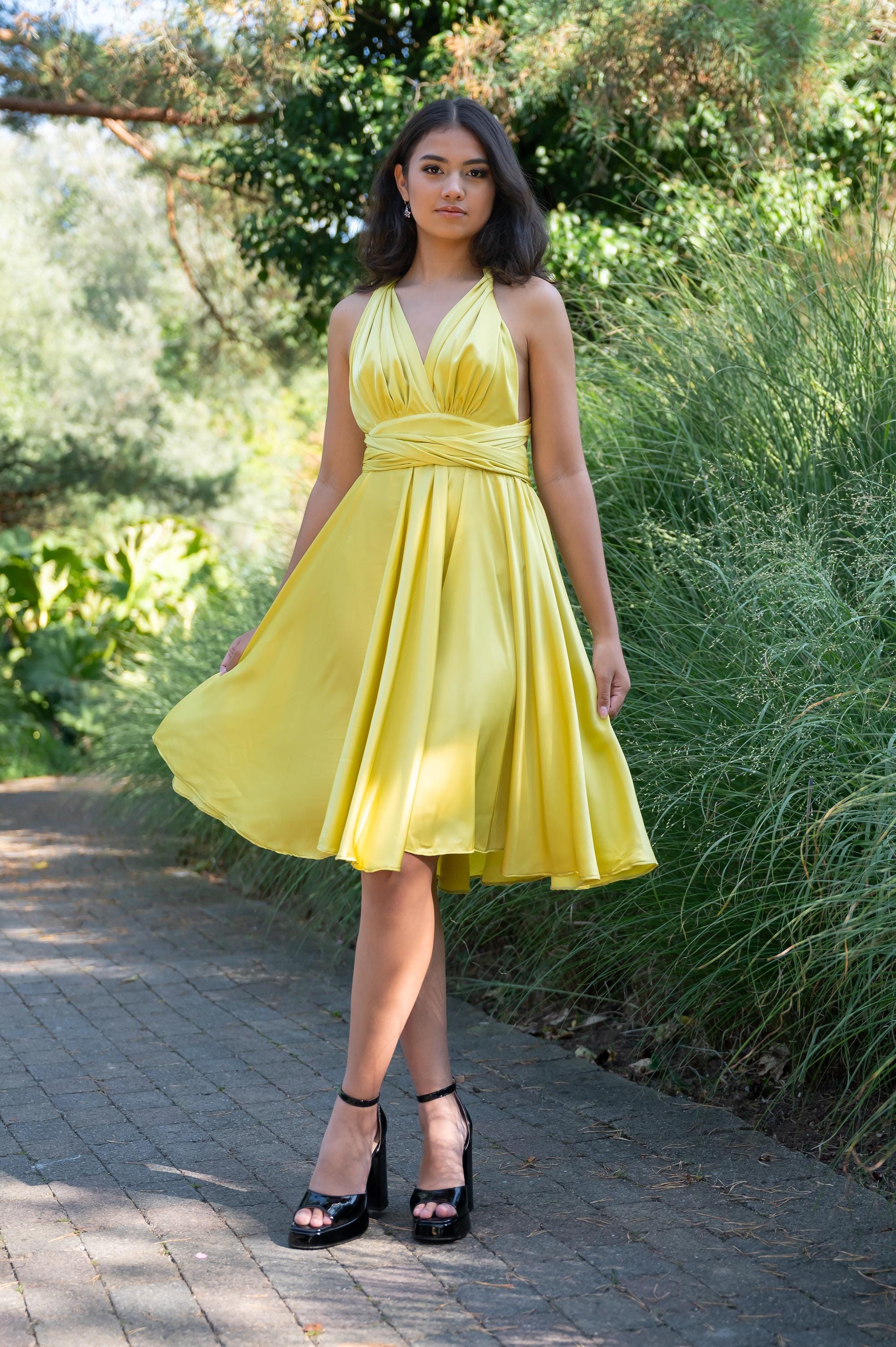 slim fit dress slacks Gold Mermaid Satin Prom Dresses Halter Neck Evening Dress FD2682 Custom Colors / US12