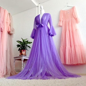 Tulle Robe-Lilac
