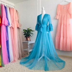 Tulle Robe-Blue