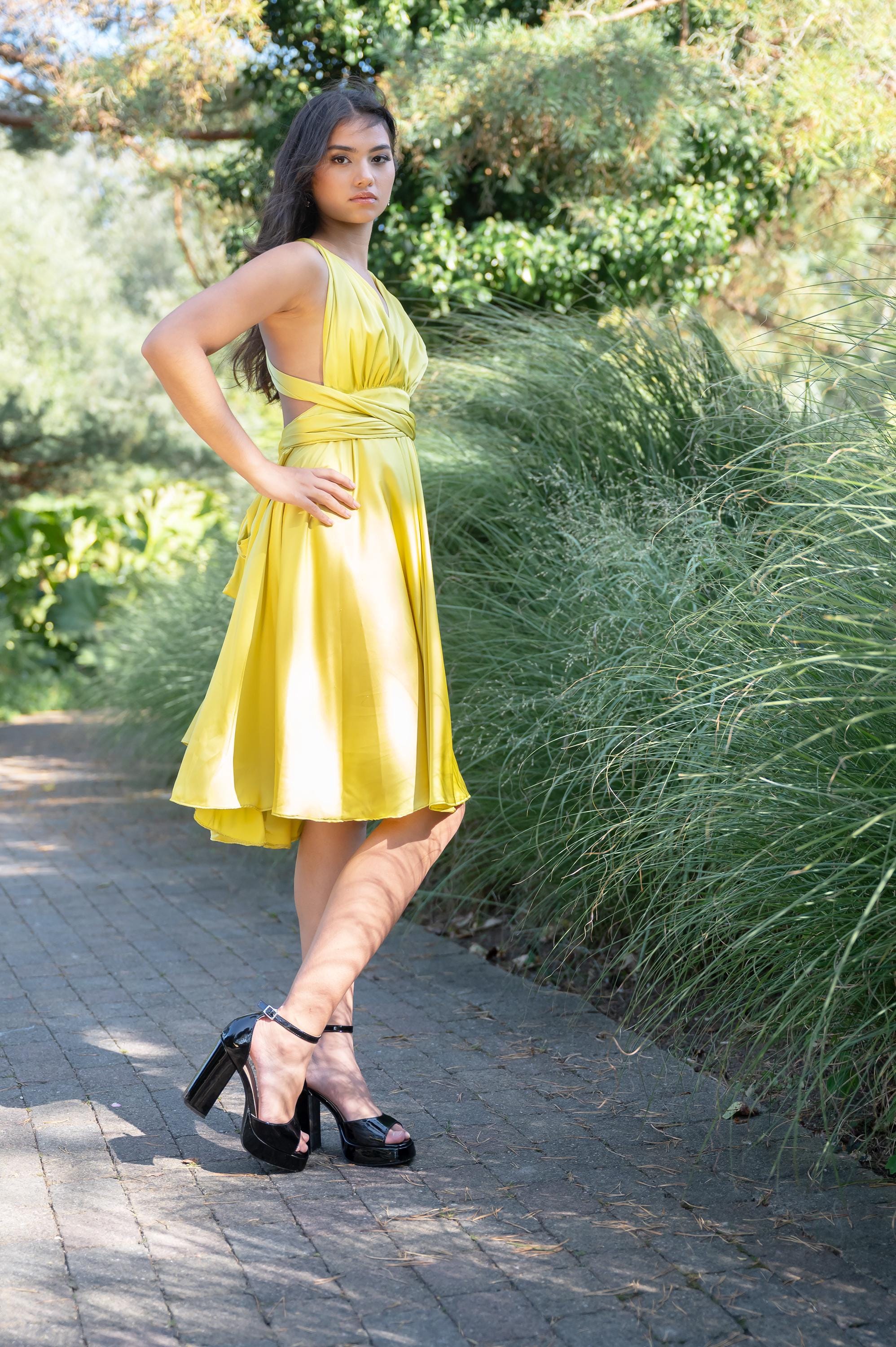 yellow satin dress backless Satin Dress Backless Strap Dress Andie Open Back Satin Maxi Dress  Shop  American Threads Women's