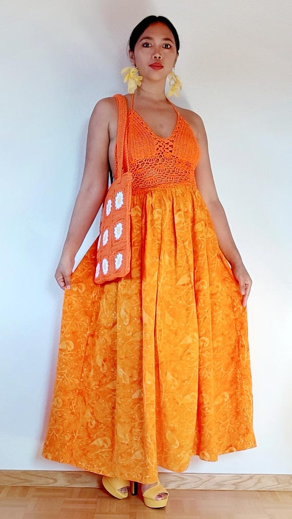 batik halter dress Printed Batik Scarf Halter Dress 1957 Royal Blue / One Size Fits Most