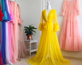 Tulle Robe- In Yellow