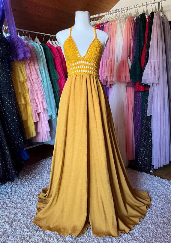 yellow halter maxi dress Stella Yellow Halter Cut Out Maxi Dress