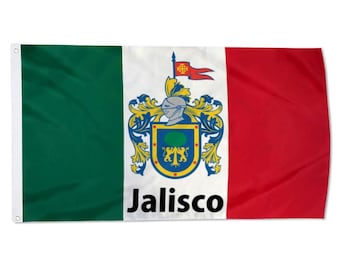 Bandera mexicana del estado de Jalisco, tapiz, cueva del hombre