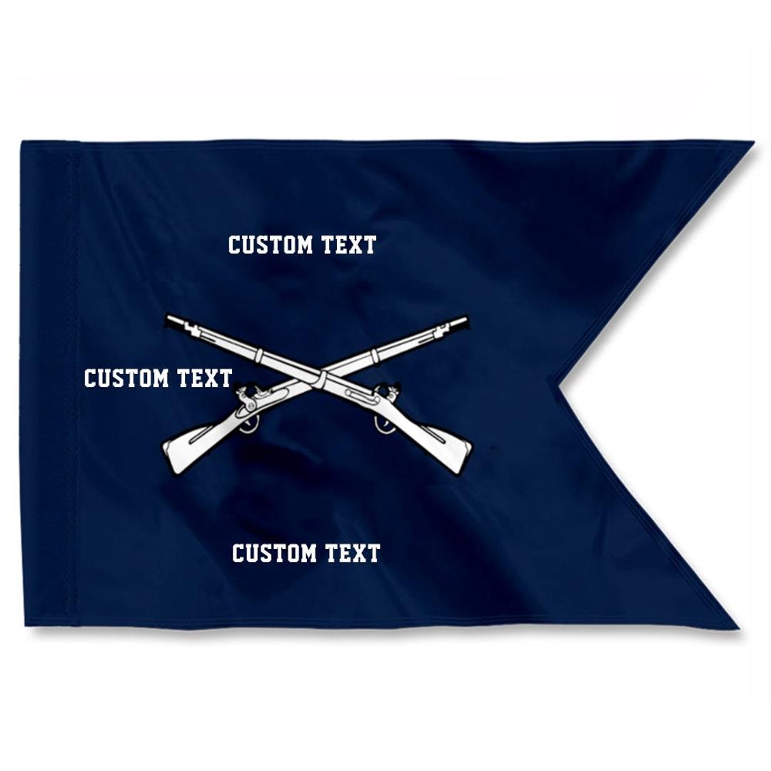 Infantry Branch Custom Guidon Flag: 20x27 Inch Double-sided 3-ply ...